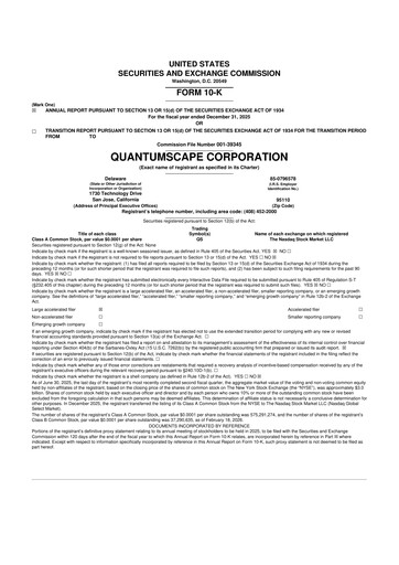 Thumbnail QuantumScape 10-K Annual Report 2025