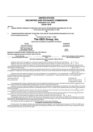 Thumbnail Geo Group 10-K Annual Report 2025