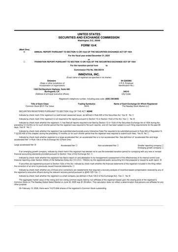 Thumbnail Innoviva 10-K Annual Report 2025