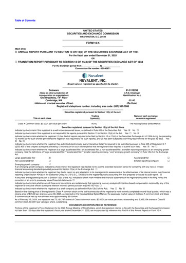 Thumbnail Nuvalent 10-K Annual Report 2025