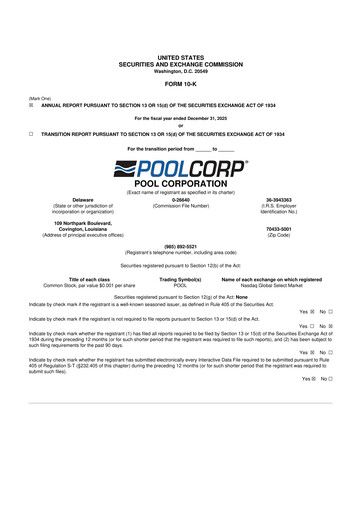 Thumbnail POOLCORP 10-K Annual Report 2025