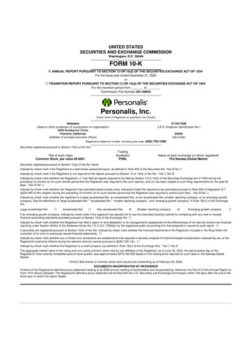 Thumbnail Personalis 10-K Annual Report 