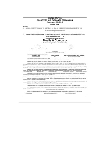 Thumbnail Moelis & Company 10-K Annual Report 2025