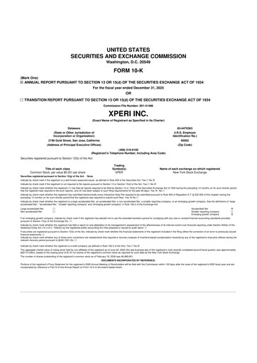 Thumbnail Xperi 10-K Annual Report 2025