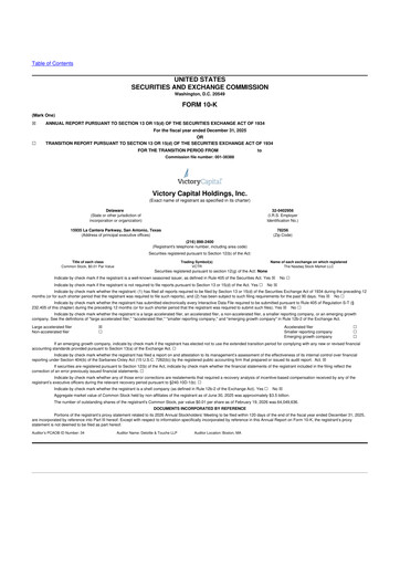 Thumbnail Victory Capital 10-K Annual Report 2025