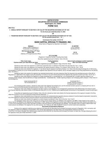 Thumbnail Bain Capital Specialty Finance
 10-K Annual Report 2025