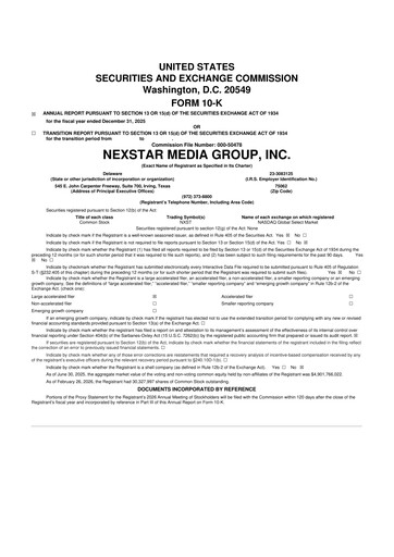 Thumbnail Nexstar Media Group
 10-K Annual Report 2025