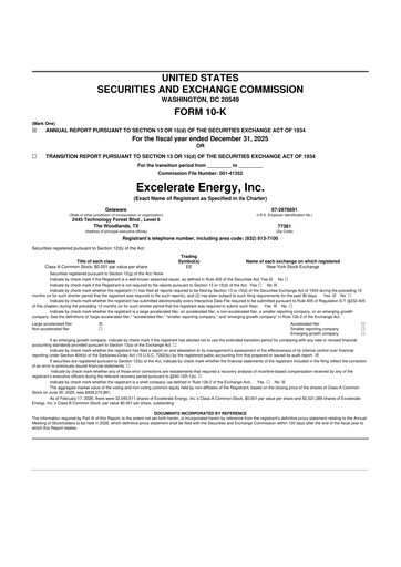 Thumbnail Excelerate Energy 10-K Annual Report 2025