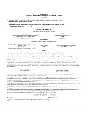 Thumbnail First Mid Bancshares 10-K Annual Report 2025