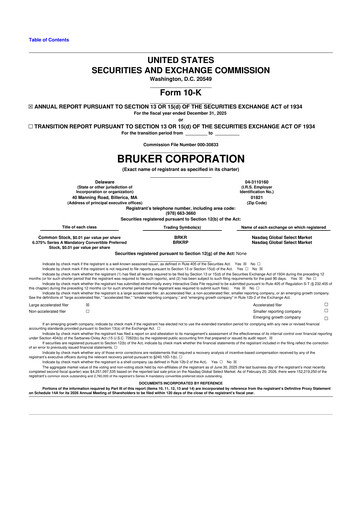 Thumbnail Bruker 10-K Annual Report 2025