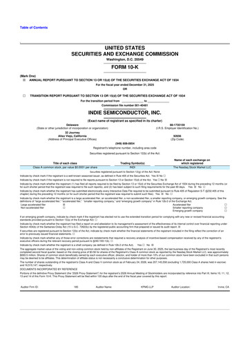 Miniature indie Semiconductor 10-K Rapport annuel 2025