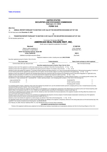 Thumbnail American Healthcare REIT 10-K Annual Report 2025