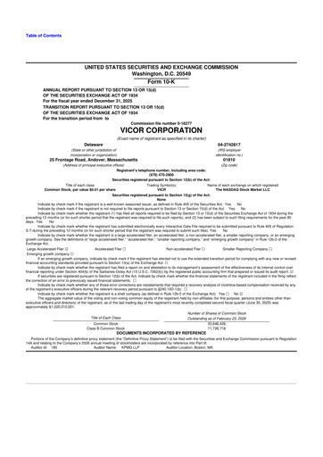 Vorschaubild Vicor
 10-K Jahresbericht 2025