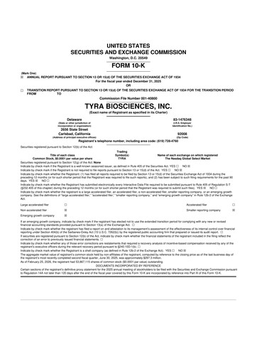 Thumbnail Tyra Biosciences 10-K Annual Report 2025