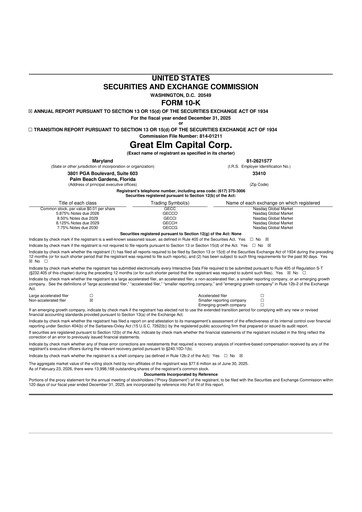 Thumbnail Great Elm Capital
 10-K Annual Report 