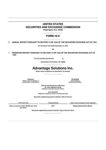 Thumbnail Advantage Solutions 10-K Annual Report 2025