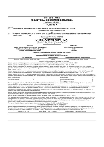 Thumbnail Kura Oncology
 10-K Annual Report 2025