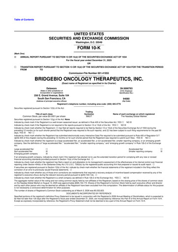 Vorschaubild BridgeBio Oncology Therapeutics 10-K Jahresbericht 2025