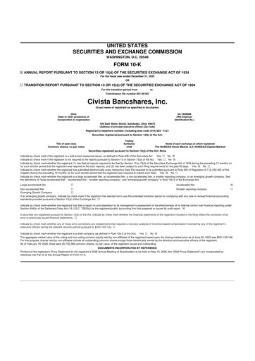 Thumbnail Civista Bancshares
 10-K Annual Report 2025
