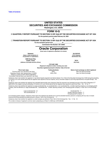 Thumbnail Oracle 10-Q Quarterly Report FY2026 