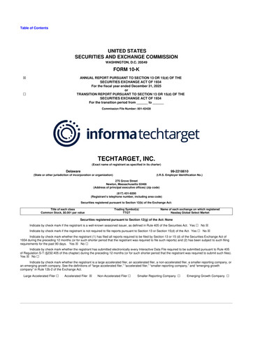 Miniature TechTarget 10-K Rapport annuel 2025