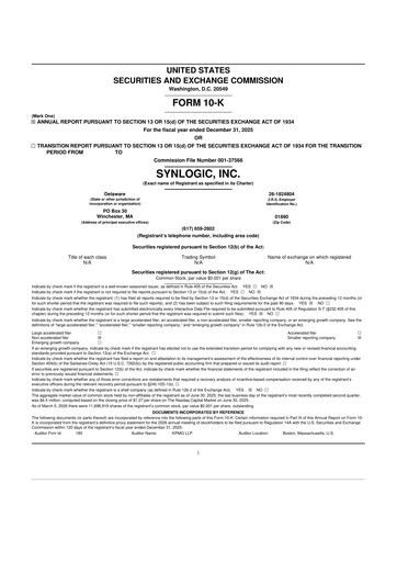 Thumbnail Synlogic 10-K Annual Report 2025