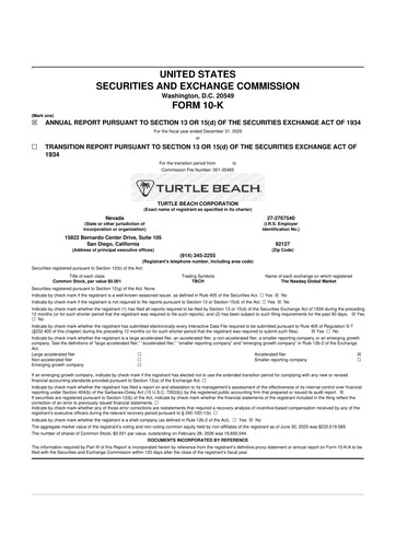 Thumbnail Turtle Beach Corp
 10-K Annual Report 2025