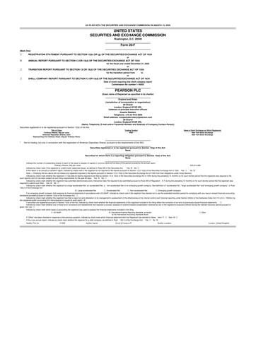 Thumbnail Pearson 20-F Annual Report 2025