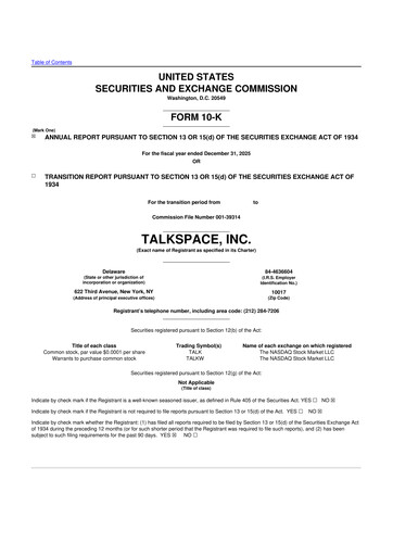 Thumbnail Talkspace 10-K Annual Report 2025