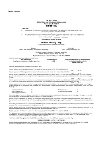Vorschaubild ProFrac 10-K Jahresbericht 2025