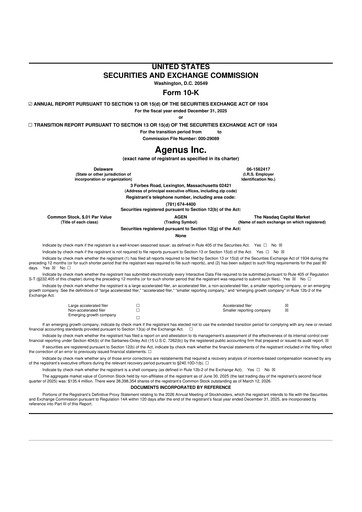 Thumbnail Agenus
 10-K Annual Report 2025