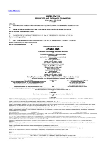 Thumbnail Baidu 20-F Annual Report 2025