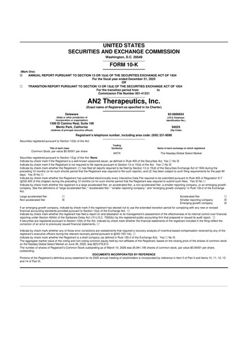 Thumbnail AN2 Therapeutics 10-K Annual Report 2025