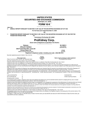 Thumbnail ProKidney 10-K Annual Report 2025