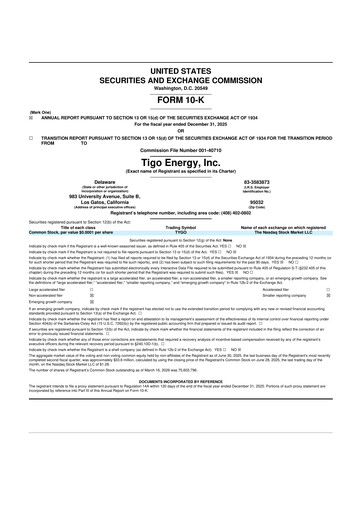 Thumbnail Tigo Energy 10-K Annual Report 2025