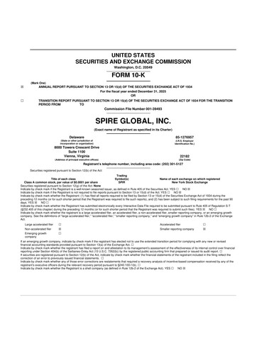Thumbnail Spire Global 10-K Annual Report 2025