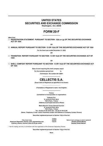 Thumbnail Cellectis 20-F Annual Report 2025