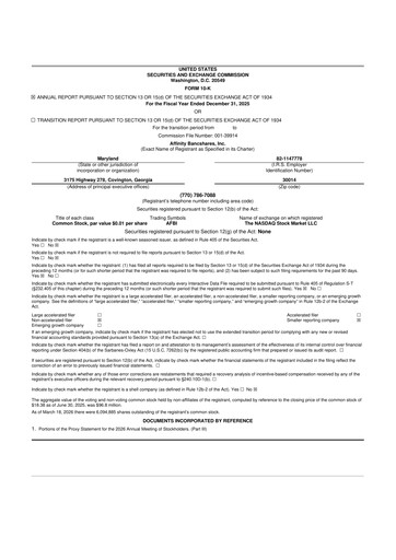 Thumbnail Affinity Bancshares 10-K Annual Report 2025