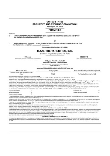 Thumbnail Maze Therapeutics 10-K Annual Report 2025