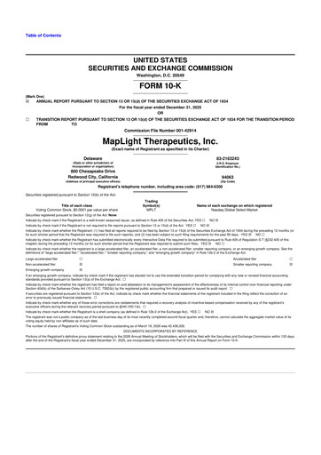 Thumbnail MapLight Therapeutics 10-K Annual Report 2025