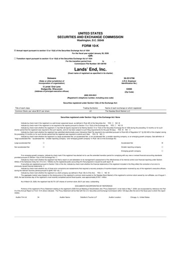 Thumbnail Lands' End
 10-K Annual Report 2025