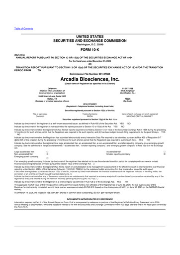 Thumbnail Arcadia Biosciences 10-K Annual Report 2025