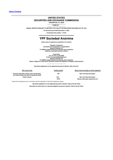 Thumbnail YPF S.A. 20-F Annual Report 