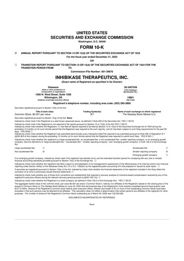 Thumbnail Inhibikase Therapeutics 10-K Annual Report 2025