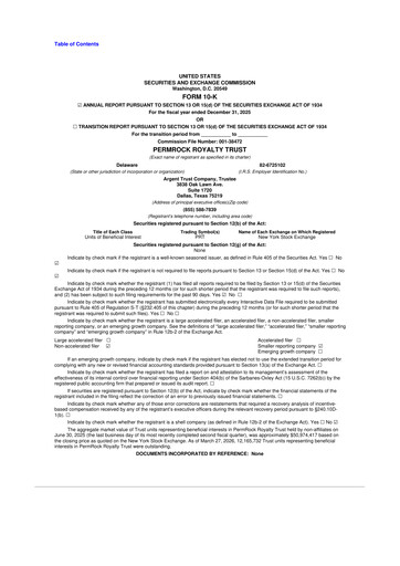 Thumbnail PermRock Royalty Trust 10-K Annual Report 