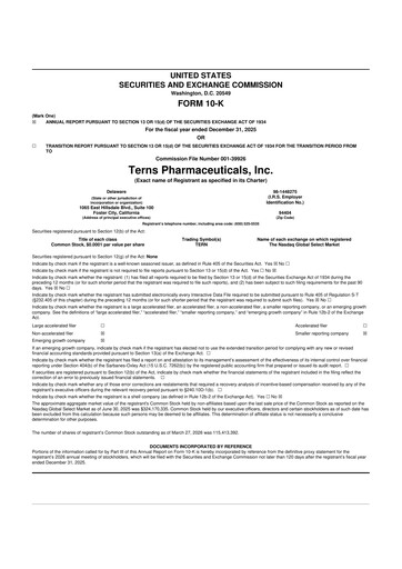 Thumbnail Terns Pharmaceuticals 10-K Annual Report 2025