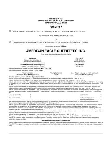 Thumbnail American Eagle Outfitters
 10-K Annual Report 2025
