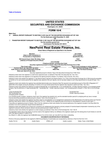 Thumbnail NexPoint Real Estate Finance 10-K Annual Report 2025