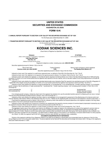 Thumbnail Kodiak Sciences
 10-K Annual Report 2025
