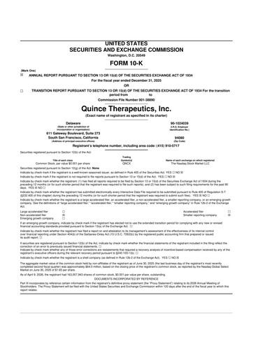 Thumbnail Quince Therapeutics 10-K Annual Report 